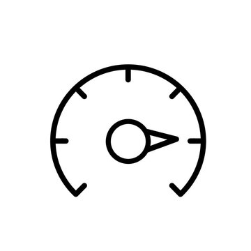 Speed and pressure meter line icon animation. Concept of Performance Monitoring, Engine Diagnostics, System Analysis, Velocity and Pressure Measurement Transparent Background, Alpha Channel