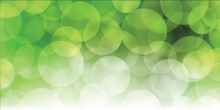Abstract Green Bokeh Circles Background Illustration