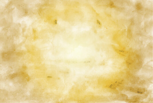 Abstract Yellow Watercolor Texture Background Design