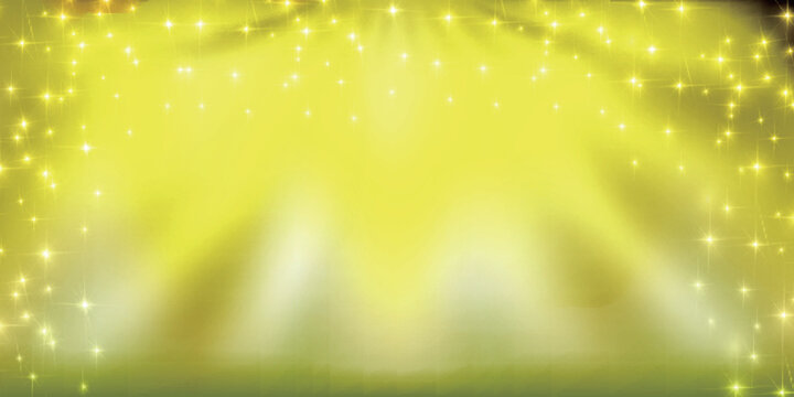 Bright Yellow Background With Sparkling Twinkling Stars Effect