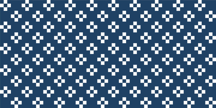 Elegant Traditional Japanese Indigo Blue Pattern Background