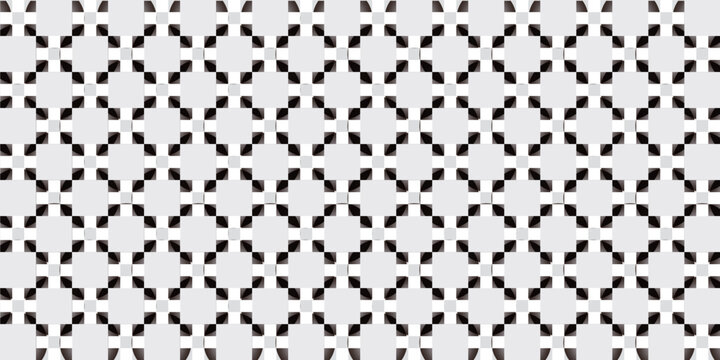 Monochrome Geometric Grid Pattern Design
