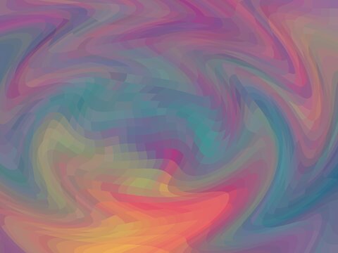 A yellow, pink, blue, and green swirly pixelated wallpaper background texture