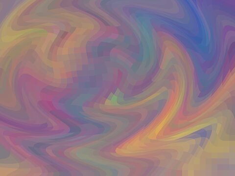 A yellow, pink, blue, and green swirly pixelated wallpaper background texture