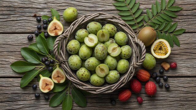 Fresh Kakadu Plum Superfruit Rich in Vitamin C for Healthy Nutrition, Natural Skincare, Organic Living, Australian Bush Foods, and Food Photography