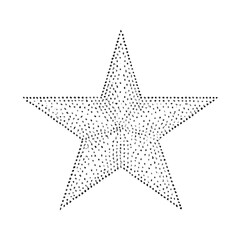 Naklejka premium PNG Dotted star geometric design.