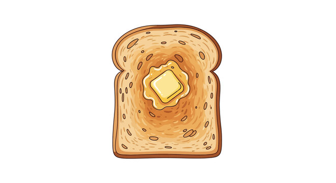 Slice of bread with butter on top.