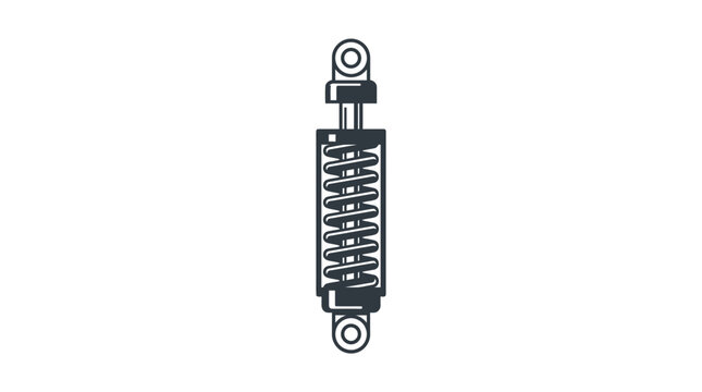 Shock absorber suspension system flat vector illustration