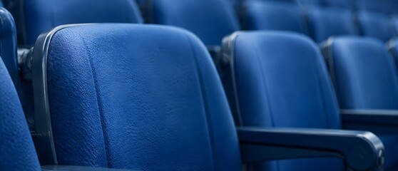 Empty Stadium Seat Cushion Reveals Fine Texture in Detailed Macro Sports Photography Scene Composition Design
