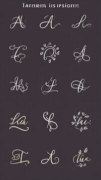 A collection of elegant, ornate, and decorative letter designs