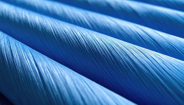 Closeup of Blue Textured Fabric for Background and Design