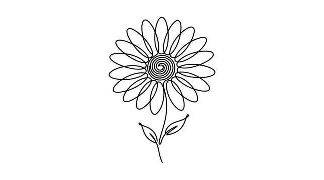 Minimalist Continuous One Line Drawing of Human Face Profile Vector Illustration