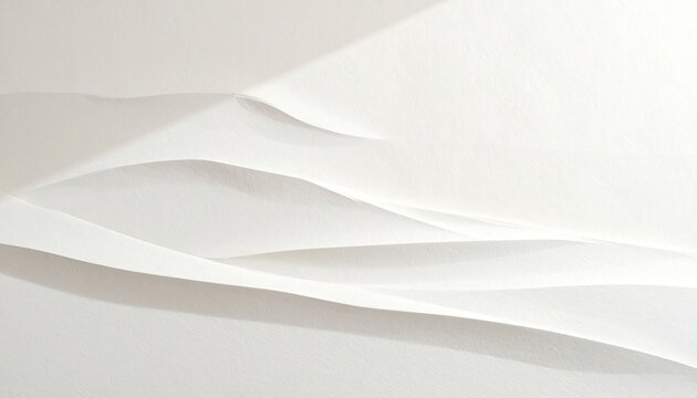 Abstract White Paper Texture with Curved Layers for Design