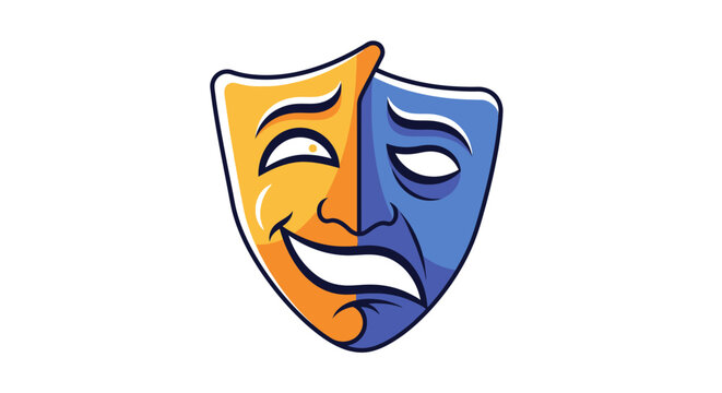 Theatrical comedy and tragedy masks.