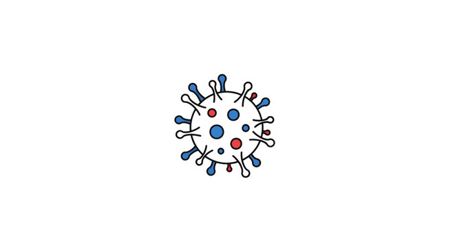 Virus Particle Illustration Closeup.