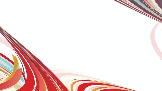 Abstract Flowing Red and Colorful Curves 4K