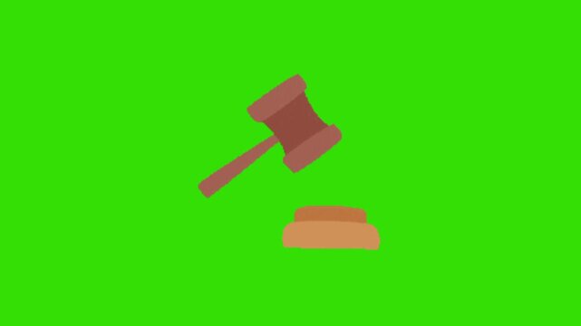 Judge Gavel Animation Green Screen