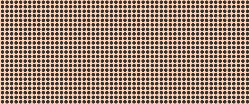 Pastel beige pegboard background featuring a uniform grid of black dots