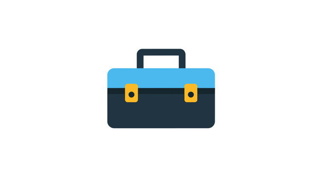 Blue briefcase with gold locks.