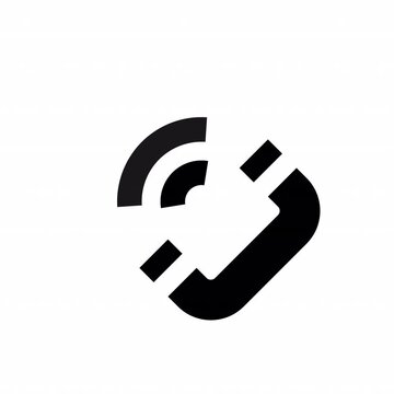 Call solid icon essential communication motion graphic animation, perfect for social media, presentations, websites, digital projects, and mobile interface. Alpha channel transparent background