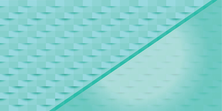 Geometric Turquoise 3D Box Pattern Design Background