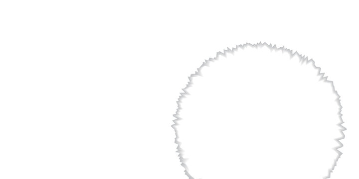 Minimalist White Abstract Circle Shape Design Element