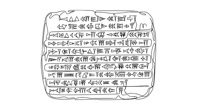 Ancient Cuneiform Tablet - Mesopotamian Writing System