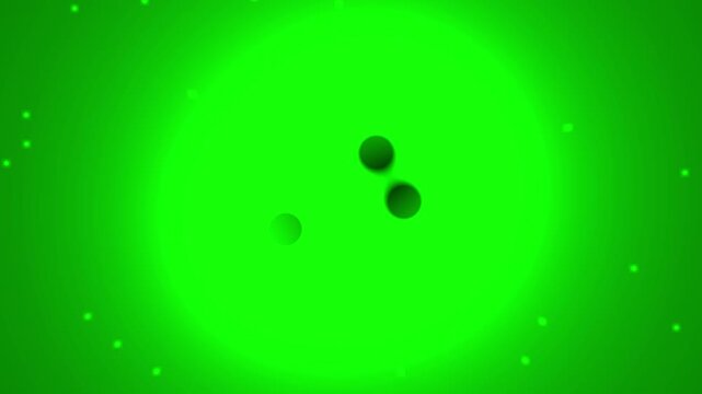 Abstract Green Energy Field with Dark Amorphous Core and Glowing Particles
