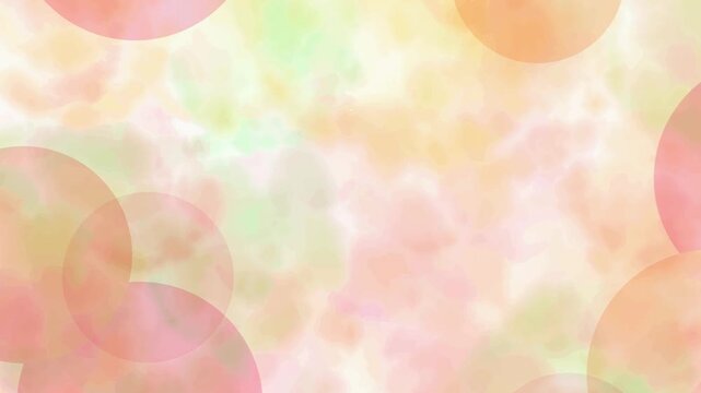 Soft Watercolor Circles and Pastel Hues 4K