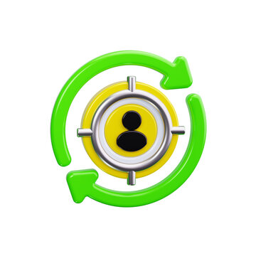 retargeting 3d render icons