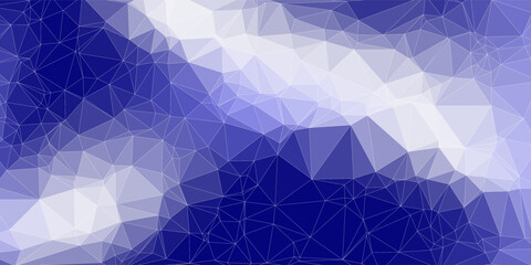 Abstract Polygon Mesh Background with Blue Wireframe Triangles and Modern Digital Geometry © Sukses