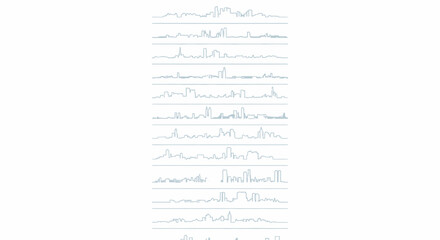 Fototapeta premium Handwritten text samples on white paper with cursive and print styles