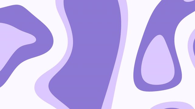 Pastel lavender abstract blob shapes loop on white with soft shadows. Ideal for modern backgrounds, UI screens, titles, transitions, presentations, and social media.