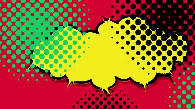 Comic Book Style Explosion Speech Bubble 4K