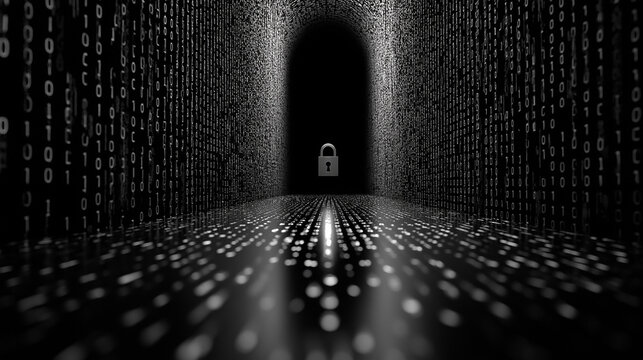 Cybersecurity Lock Digital Protection