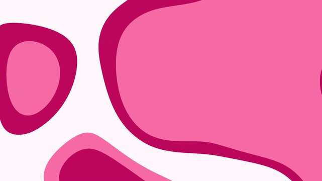 Abstract pink and magenta blob shapes loop on white. Perfect for modern backgrounds, titles, transitions, promos, presentations, and social media.