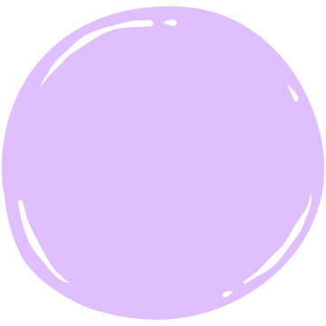 a hand-drawn bubble with a light purple color and a white border, glossy speech bubble note text box for input text