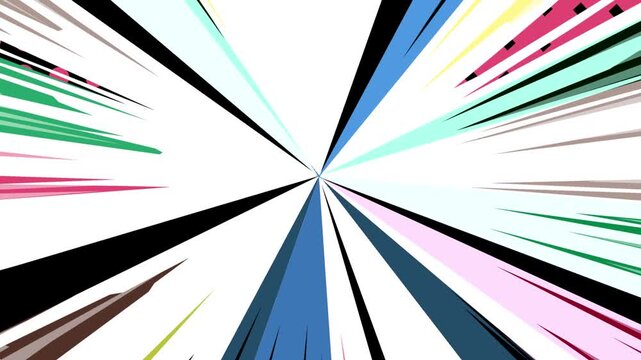 Colorful Radial Speed Lines Effect 4K