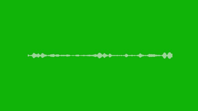 Sound wave green screen 4k audio visualizer music equalizer frequency spectrum animation seamless loop chroma key overlay for video editing podcasts dj visuals glowing digital audio reactive line