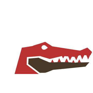 Red alligator head logo