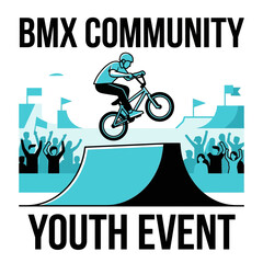 Obraz premium Bmx Community Youth Event Celebration And Extreme Sports Lifestyle
