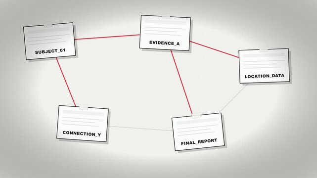Investigative Detective Red String Conspiracy Map