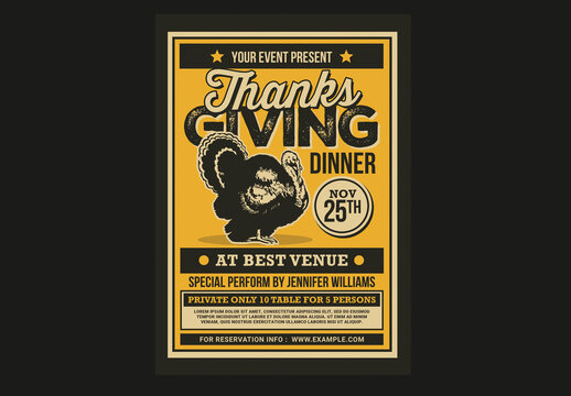 Thanksgiving Dinner Flyer