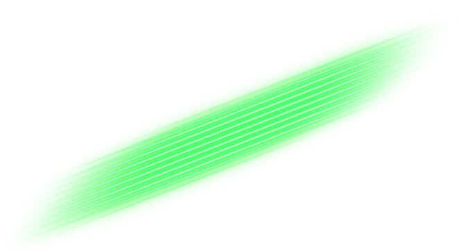 Green Fiber Optic Light Line Technology Element