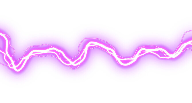 Neon Purple Digital Signal Wave Technology Line