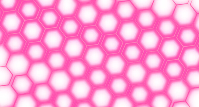 Pink magenta Cyber Hexagon Mesh element Design