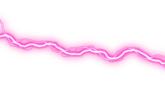 Pink High Voltage Wire Horizontal Streak effect
