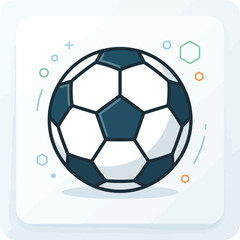 Fototapeta premium Professional Soccer Ball Vector Icon Illustration