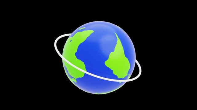 Earth Globe Rotating