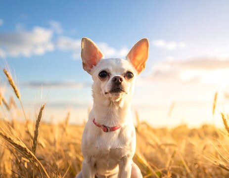 Close-up portrait of a white horse in a field.